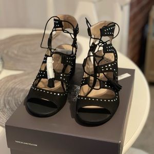 Black Sandal Heels Size 7.5